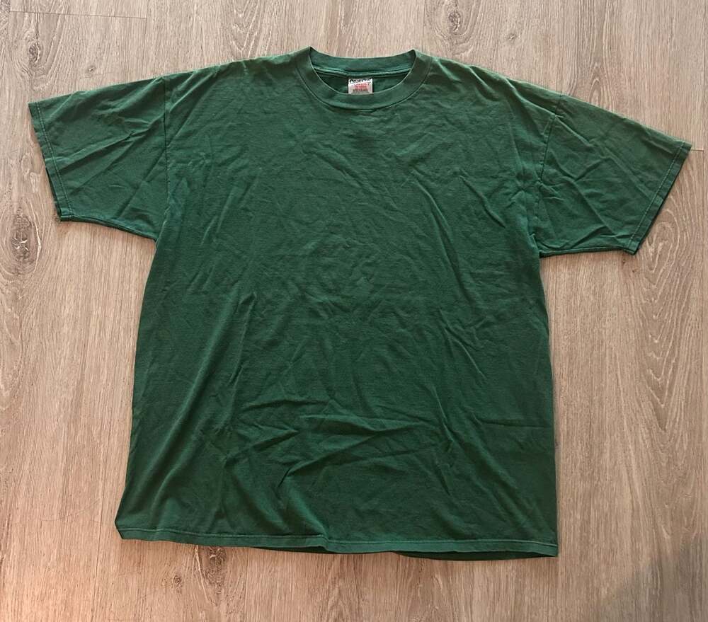 Vintage Oneita Power-T Green Blank T-Shirt XXL